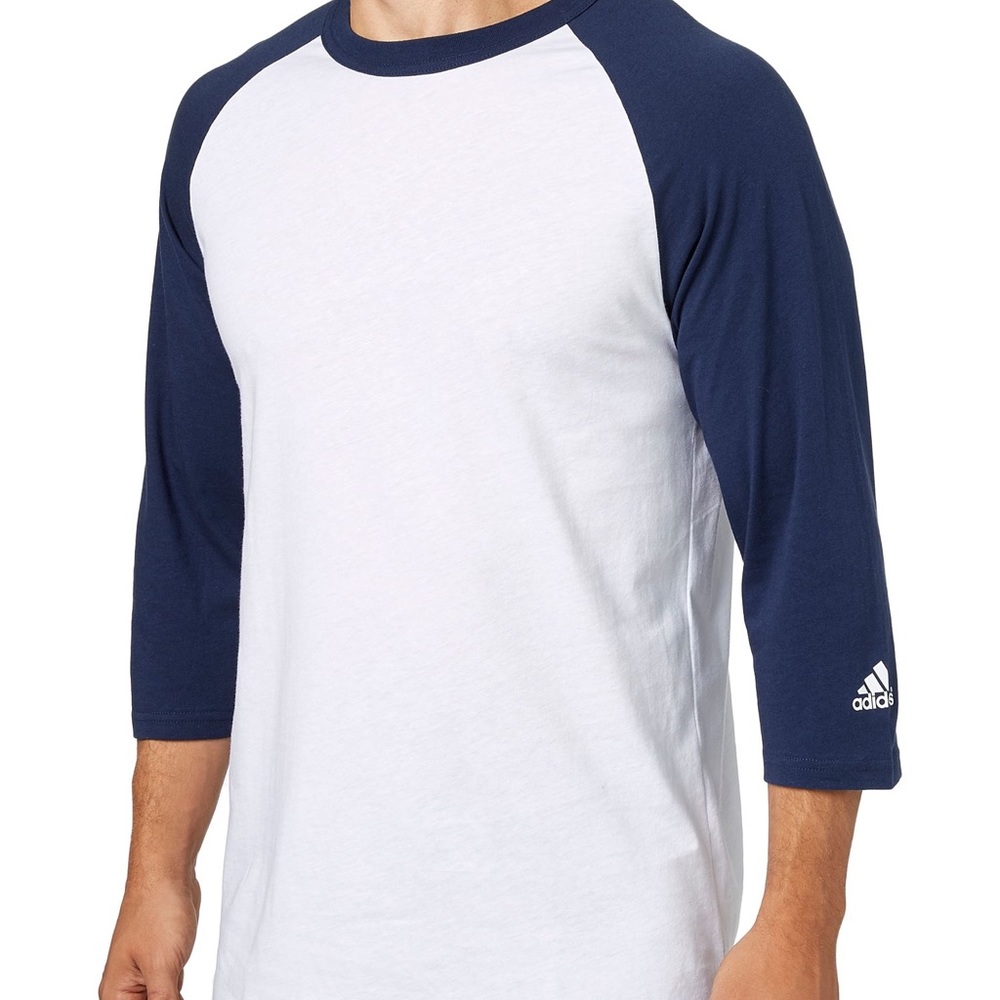 New Adidas Youth Triple Stripe ¾ Sleeve Baseball Practice Shirt
